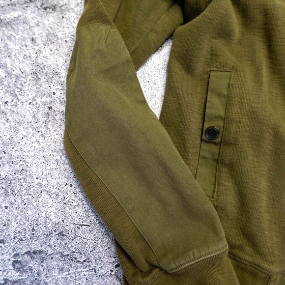 Ben Sherman Mens Jacket Size M Green Knit Nylon & Cotton Bomber Style Jacket - Picture 5 of 14